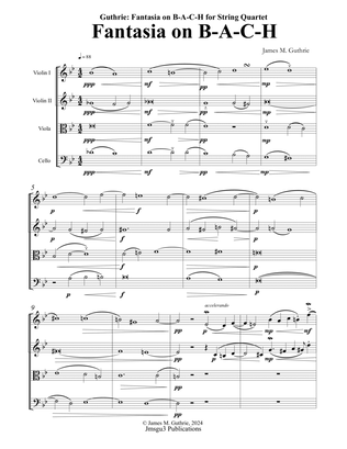 Guthrie: Fantasia on BACH for String Quartet