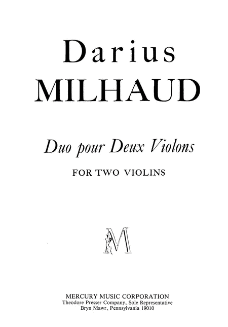 Duo Pour Deux Violons