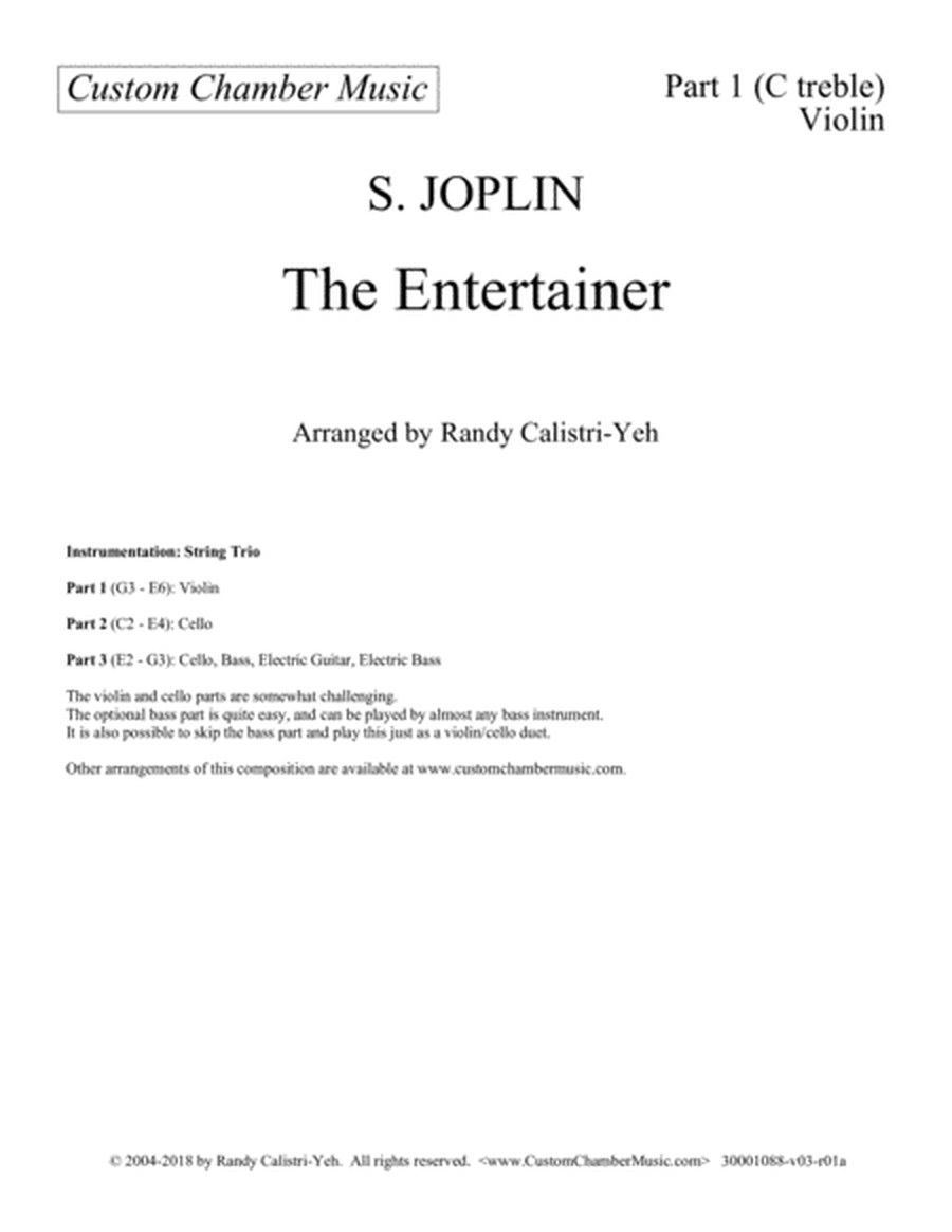 Joplin "The Entertainer" (string duet/trio) image number null