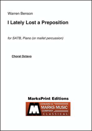 Book cover for I Lately Lost a Preposition