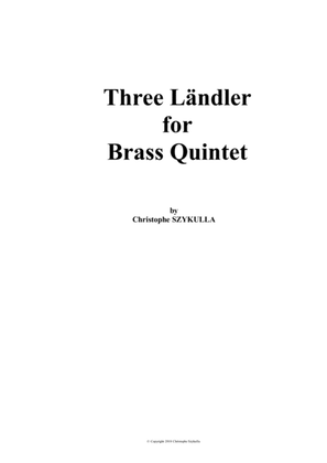 Book cover for Three Ländler for Brass Quintet