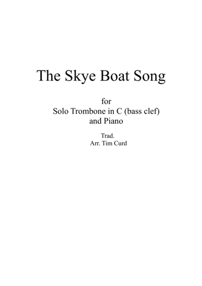 The Skye Boat Song. For Solo Trombone in C (bass clef) and Piano image number null