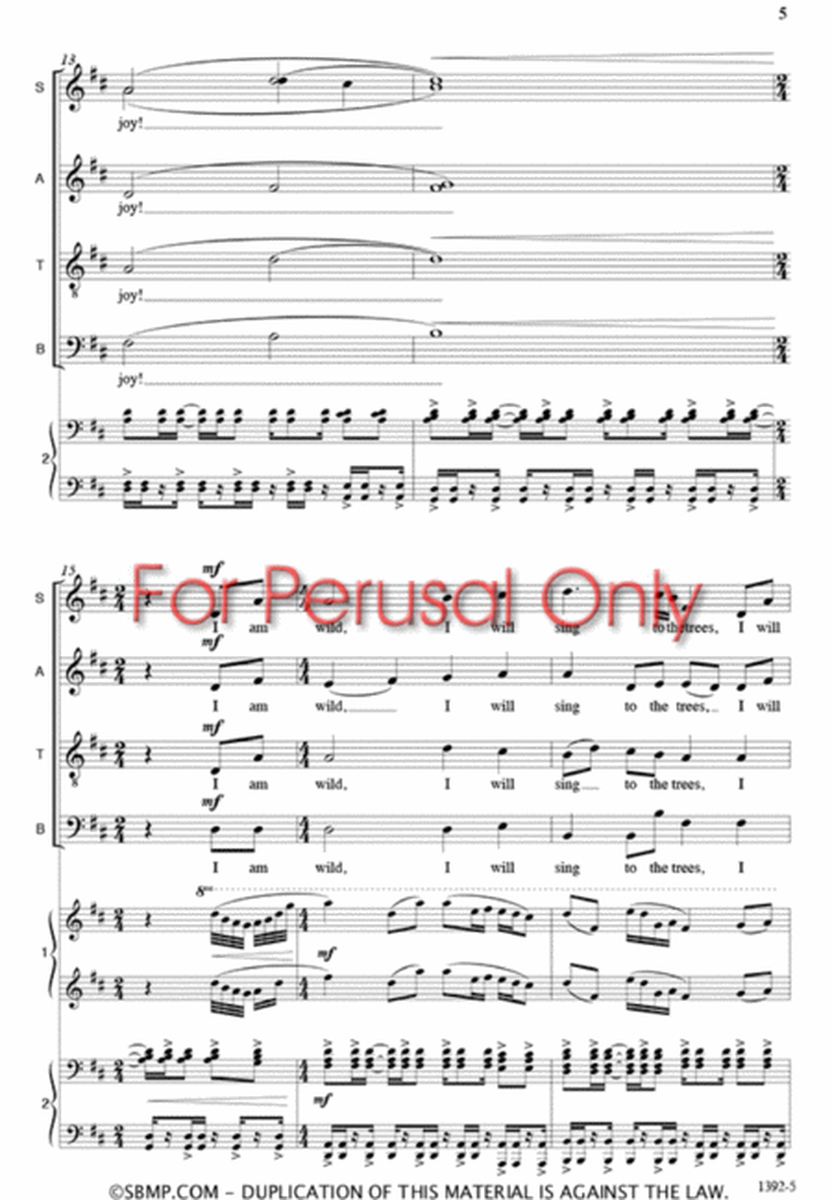 Joy - SATB Octavo image number null