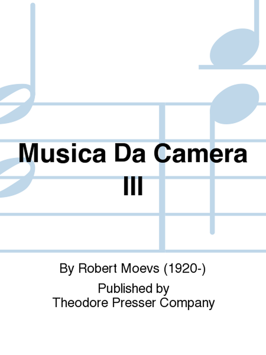 Musica Da Camera III