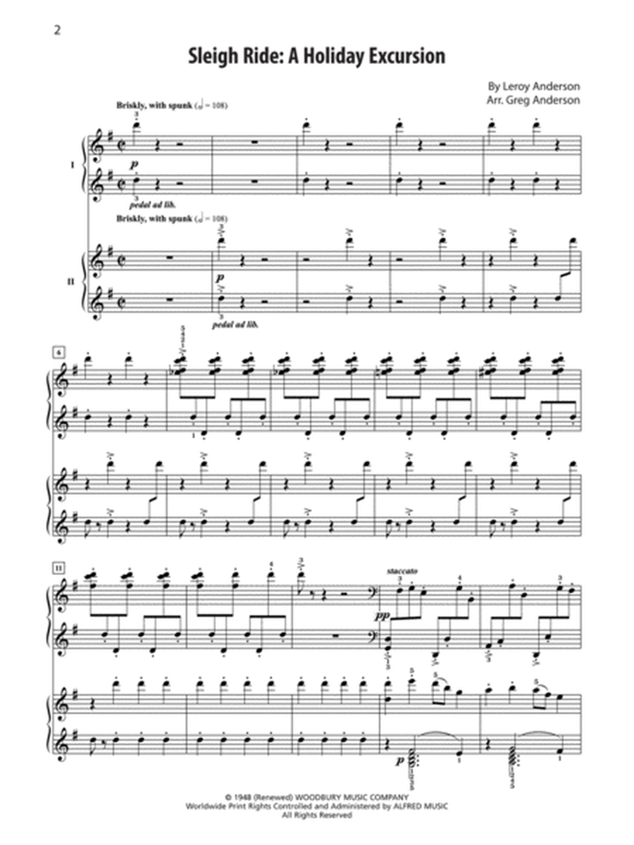 Sleigh Ride: A Holiday Excursion - Piano Duo (2 Pianos, 4 Hands)