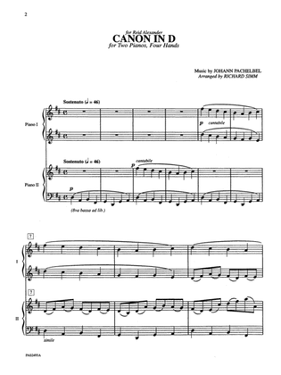 Book cover for Canon in D - Piano Duo (2 Pianos, 4 Hands)