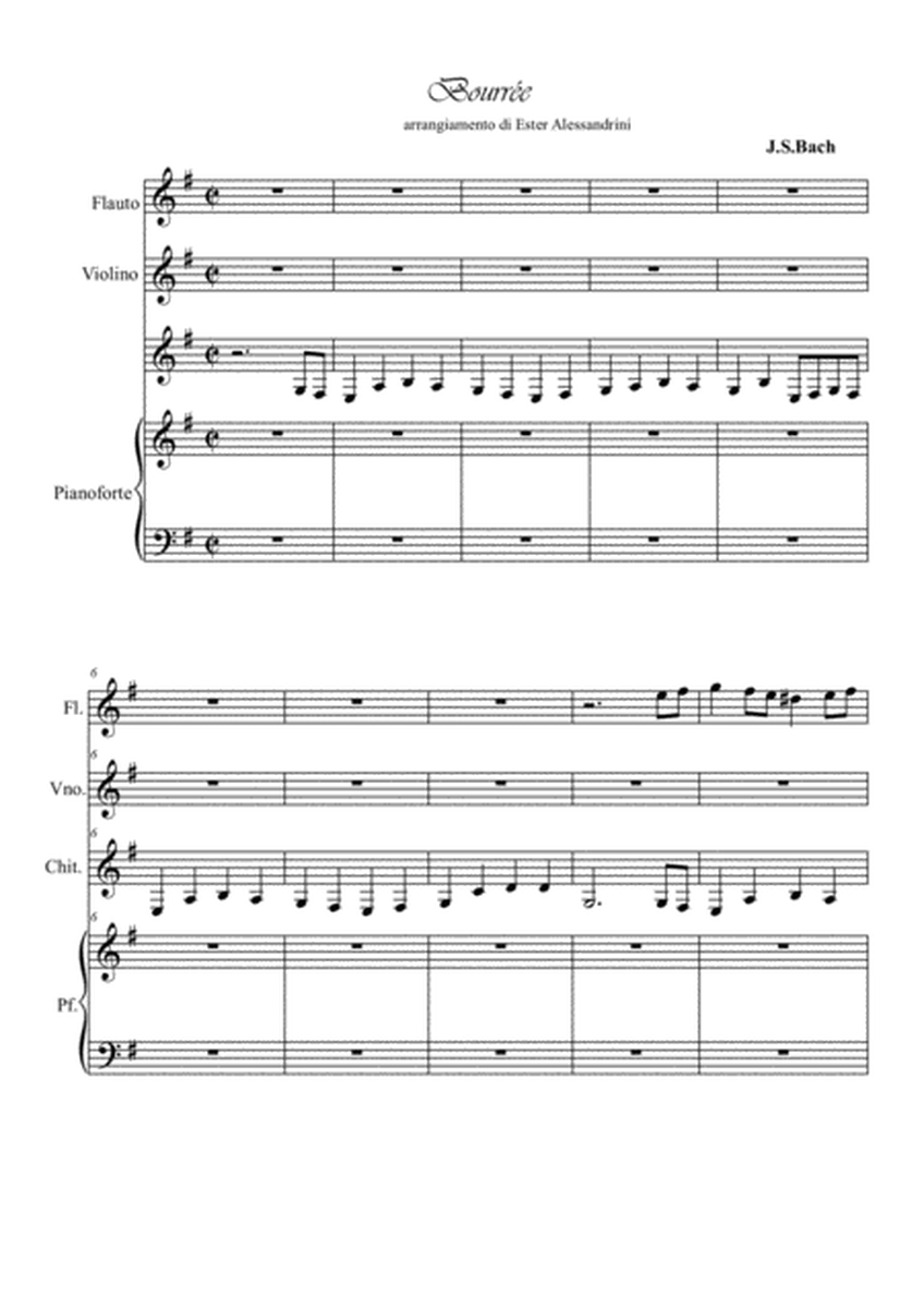Bourree in mi minore (classic version). Quartet image number null