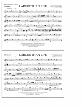 Book cover for Larger Than Life - Clarinet 1