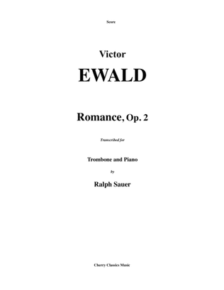 Book cover for Romance, Op. 2 for Trombone and Piano