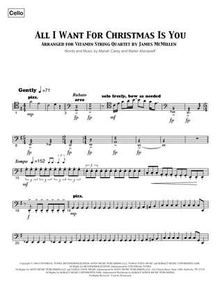Book cover for All I Want For Christmas Is You - Cello