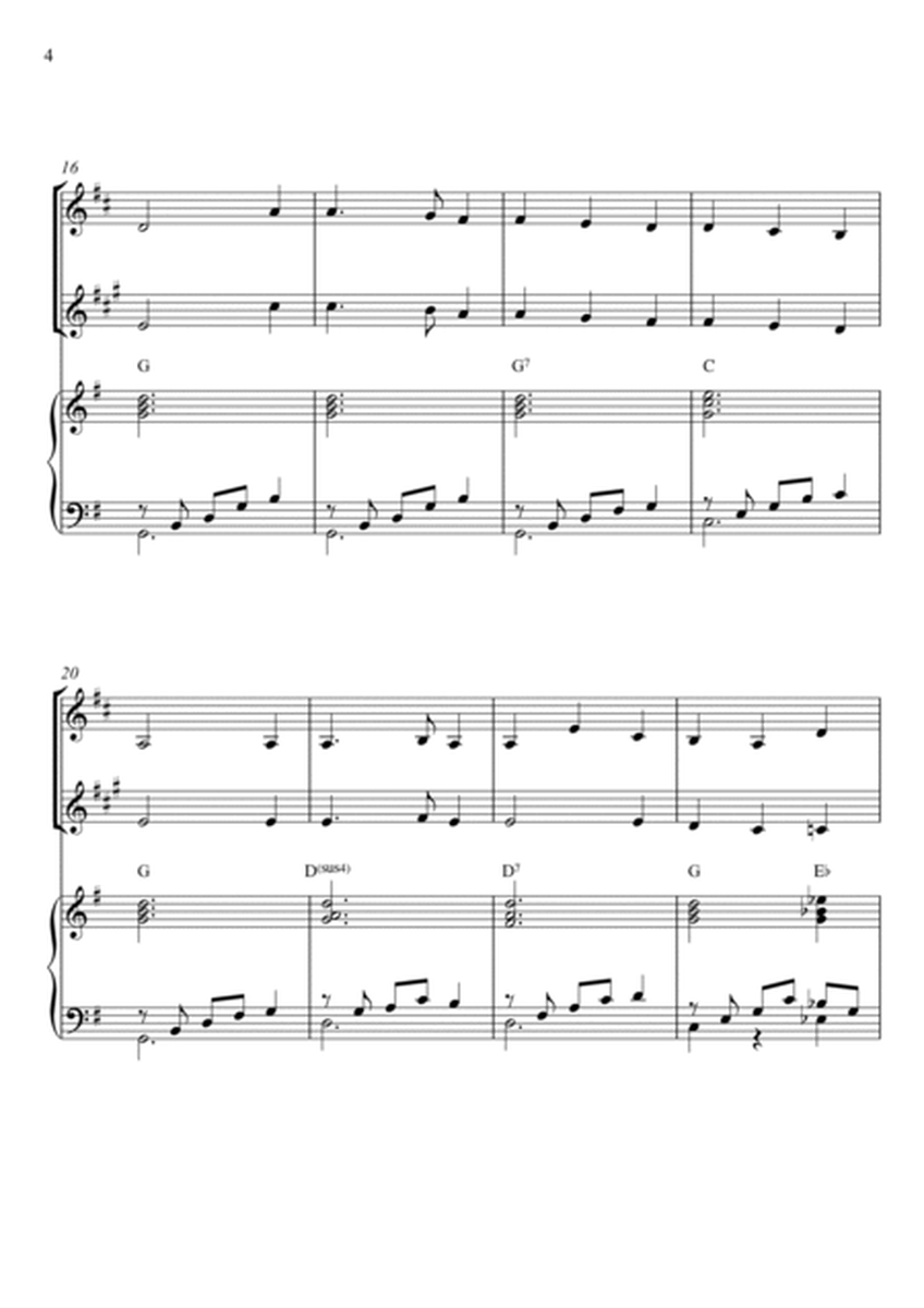 Traditional - Away In A Manger (Trio Piano, French Horn and Trumpet) with chords image number null