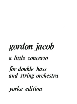 Book cover for A Little Concerto. DB & Pf