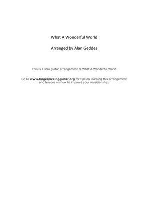 Book cover for What A Wonderful World