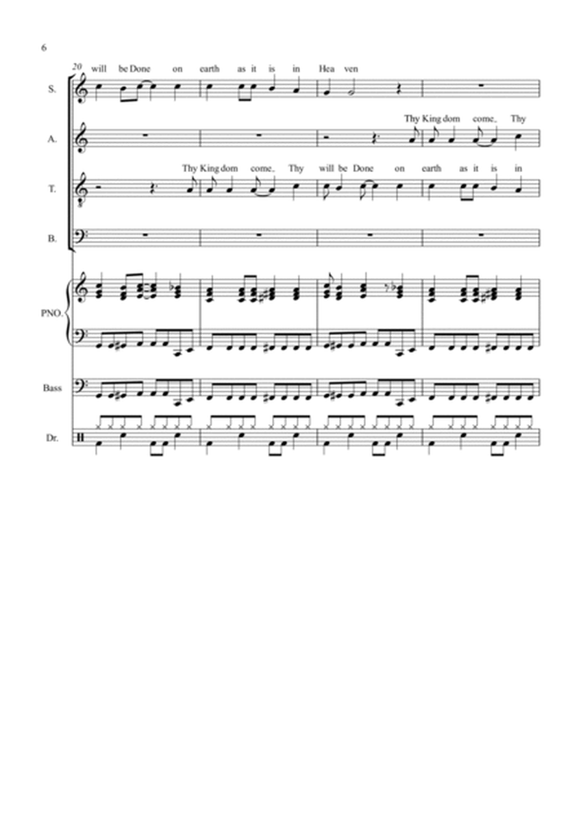 The Lord's Prayer (Gospel Style) for Choir And Piano image number null