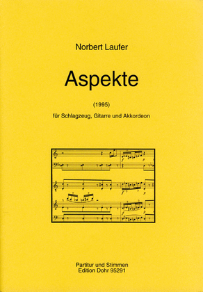 Book cover for Aspekte für Schlagzeug, Gitarre und Akkordeon (1995)
