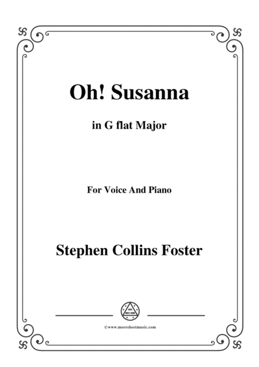 Stephen Collins Foster-Oh!Susanna,in G flat Major,for Voice and Piano image number null