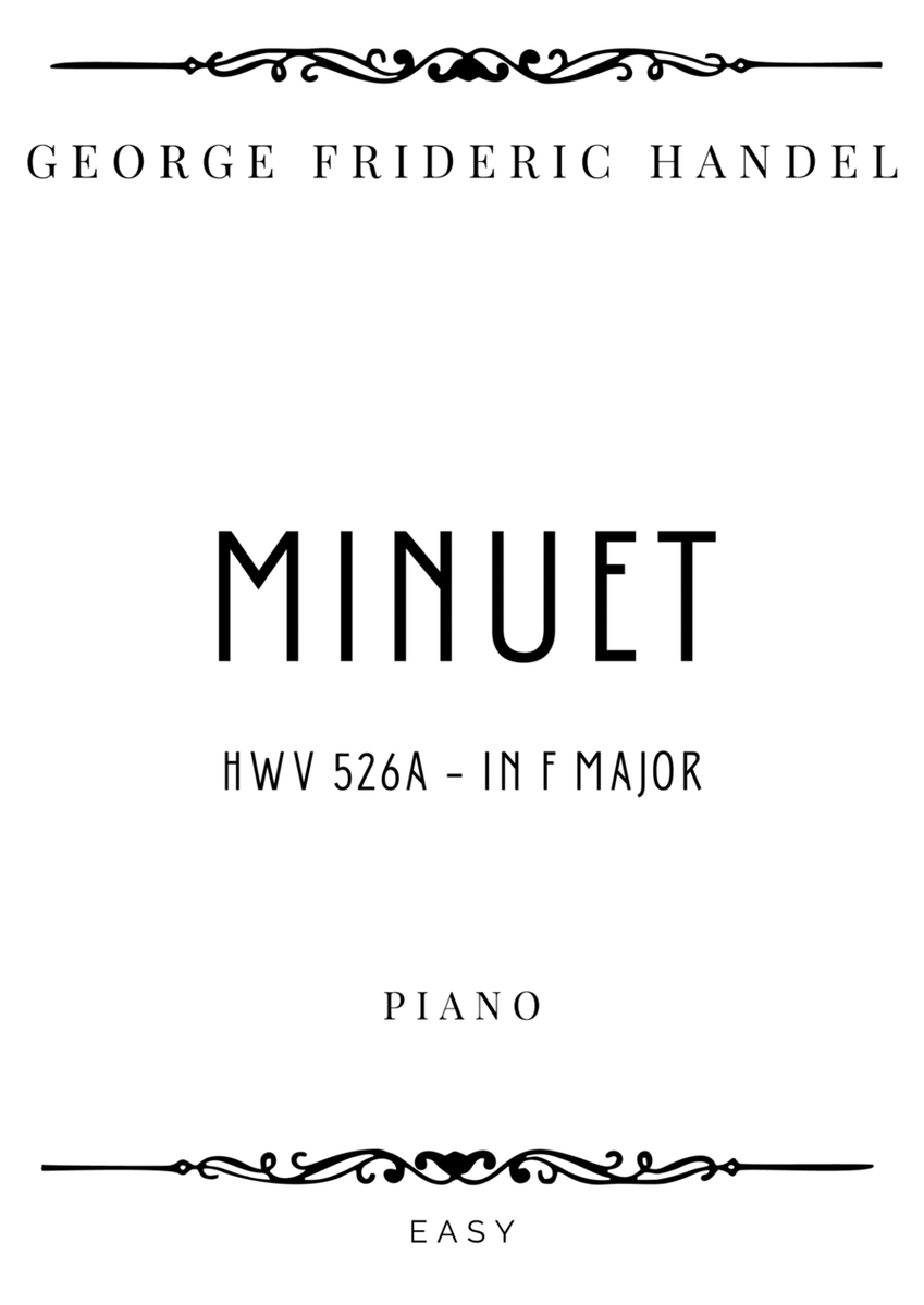 Handel - Minuet in F Major (HWV 516a) - Easy image number null