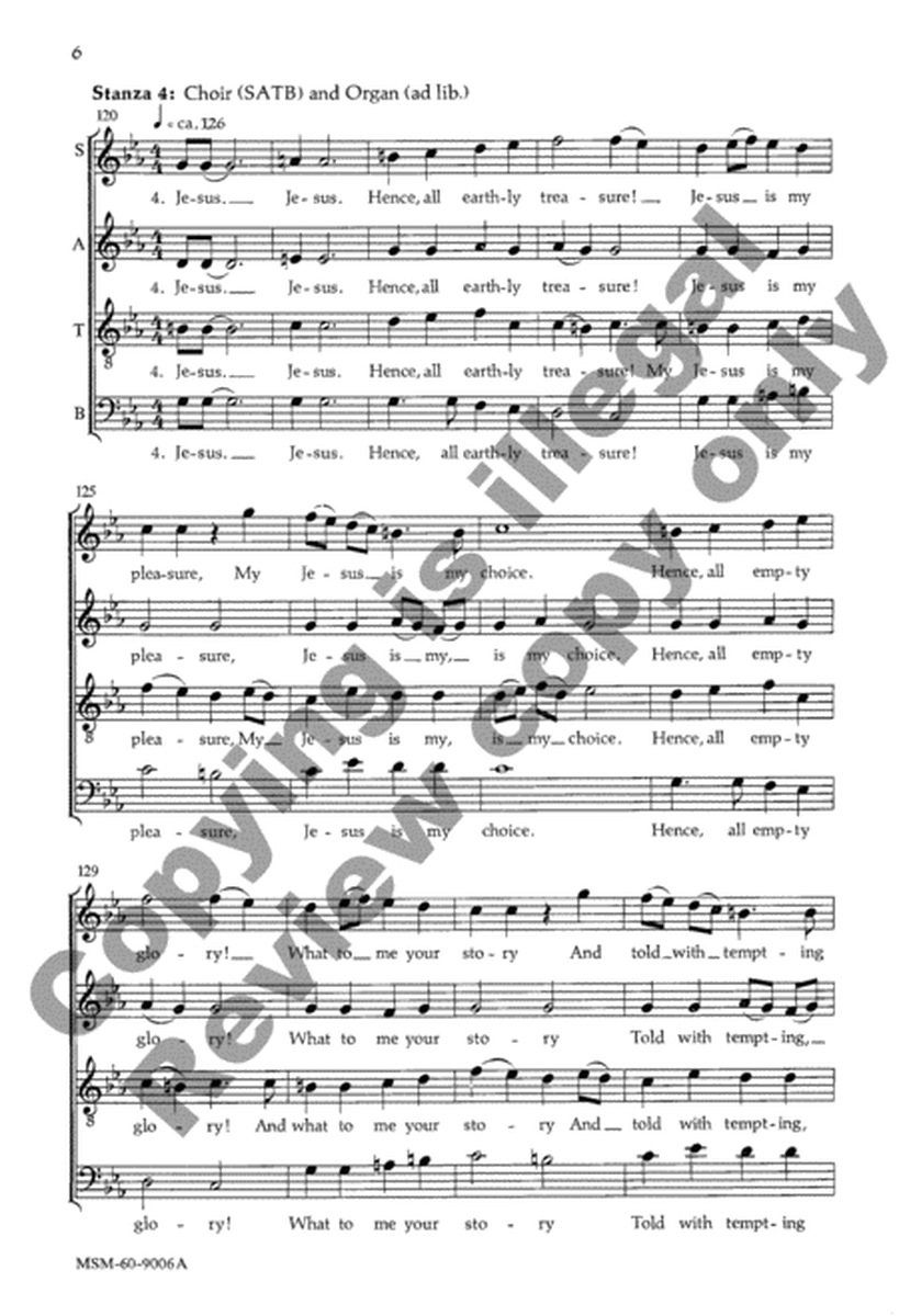 Jesus, Priceless Treasure (Choral Score)