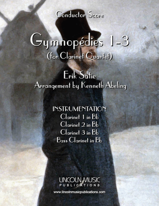 Book cover for Satie – Gymnopedies No. 1-3 (for Clarinet Quartet)