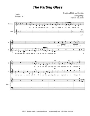 The Parting Glass (for 2-part choir - (Soprano & Tenor)