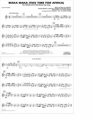 Book cover for Waka Waka (This Time For Africa) (arr. Matt Conaway) - 3rd Bb Trumpet