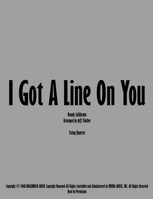 Book cover for I Got A Line On You