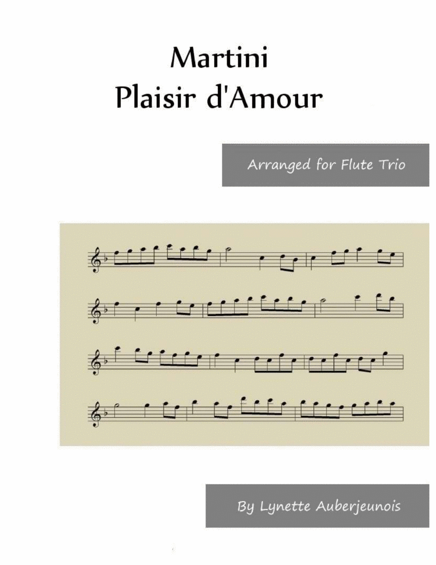 Plaisir d’Amour - Flute Trio image number null