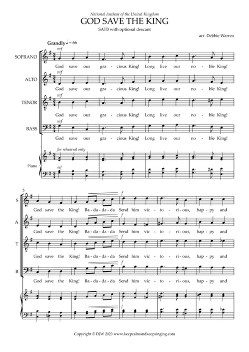 God Save the King (UK National Anthem) SATB image number null