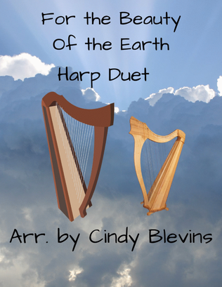 Book cover for For the Beauty of the Earth, for Harp Duet