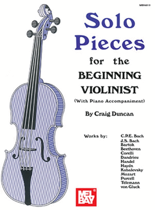 Book cover for Solo Pieces For The Beginning Violinist