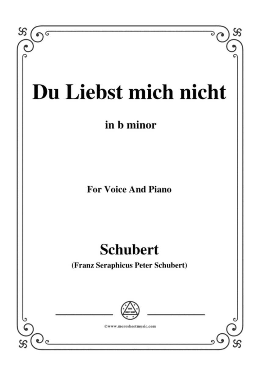 Schubert-Du Liebst mich nicht,Op.59 No.1,in b minor,for Voice&Piano image number null