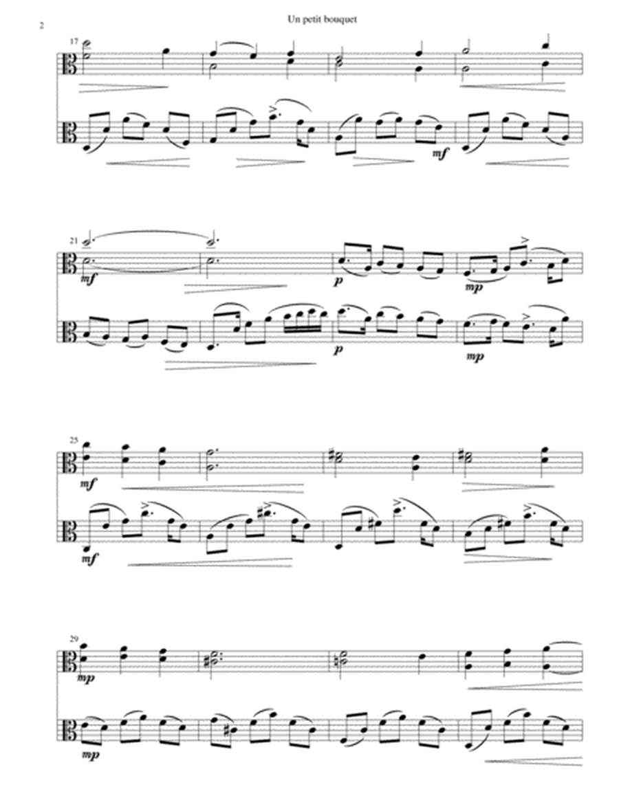 Le Bouquet for 2 violas by David Warin Solomons Viola Solo - Digital Sheet Music