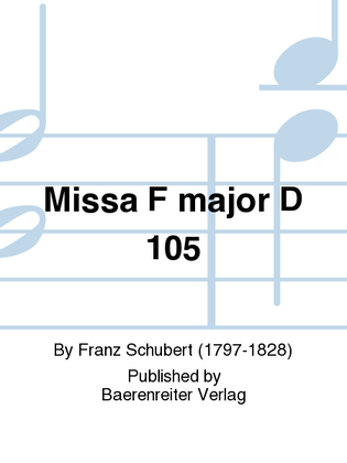 Book cover for Mass in F major D 105