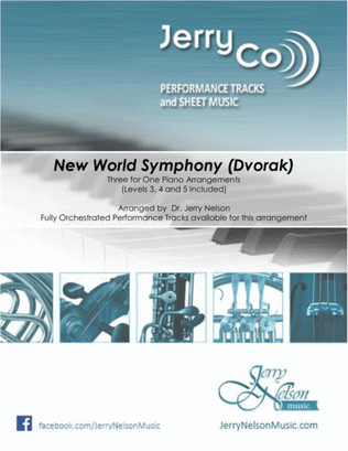 Book cover for New World Symphony-v2 - Dvorak (3 for 1 PIANO Standalone Arr's)
