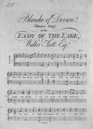 Blanche of Devan's. Maniac's Song in the Lady of the Lake
