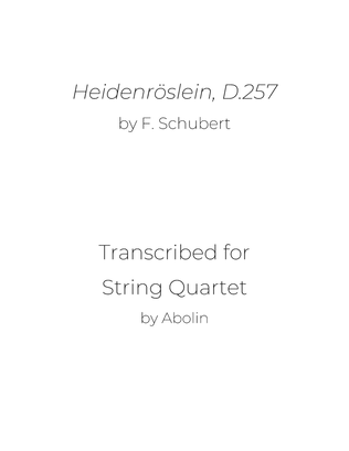 Book cover for Schubert: Heidenröslein, D.257 - String Quartet