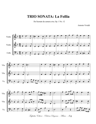 TRIO SONATA in Re minore: La Follia