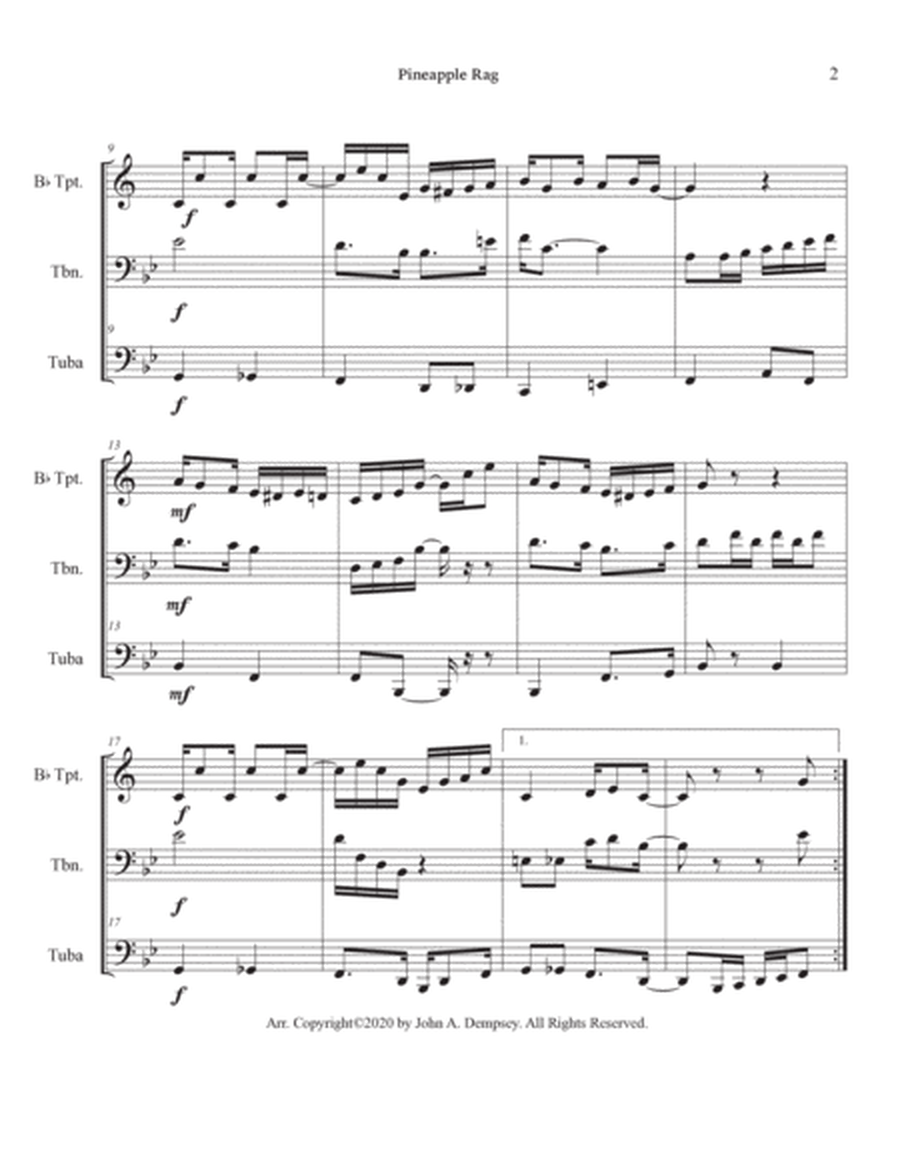 Pineapple Rag (Brass Trio): Trumpet, Trombone and Tuba image number null