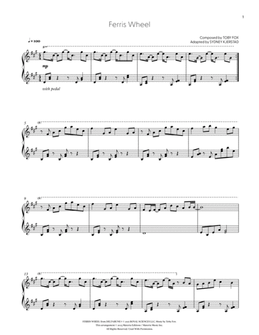Ferris Wheel (DELTARUNE Chapter 2 - Piano Sheet Music)