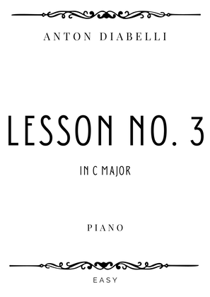 Book cover for Diabelli - Lesson No. 3 (op.125) in C Major - Easy