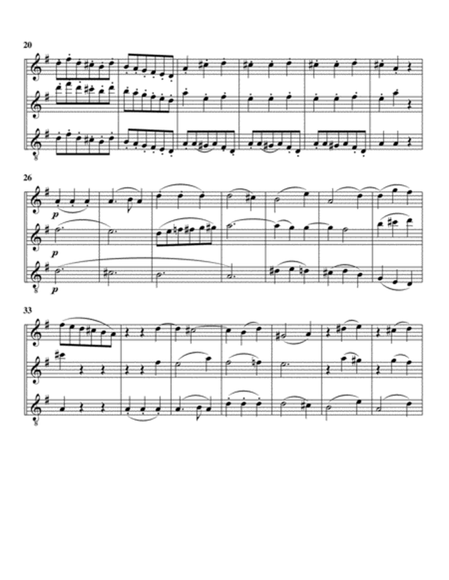 Divertimento, K.439b, 1 (arrangement for recorders)