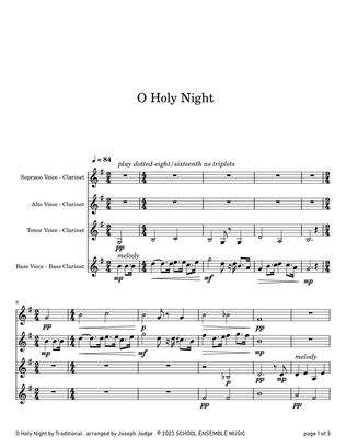 Book cover for O Holy Night for Clarinet Quartet in Schools