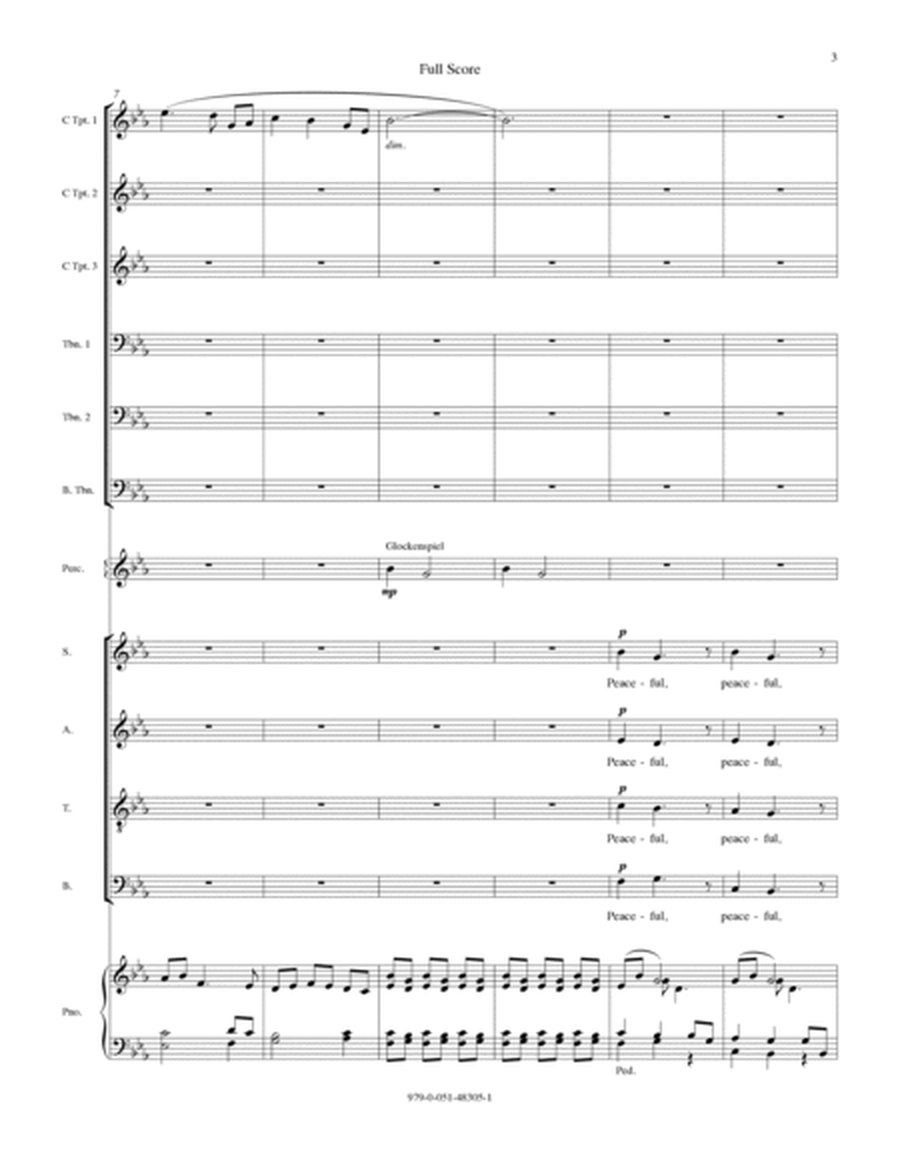 Peaceful the Wondrous Night - Score