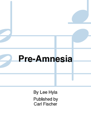 Book cover for Pre-Amnesia