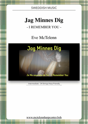 Book cover for Jag Minnes Dig - Medieval Swedish Love Song - intermediate & 34 String Harp | McTelenn Harp Center