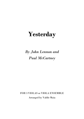 Book cover for Yesterday