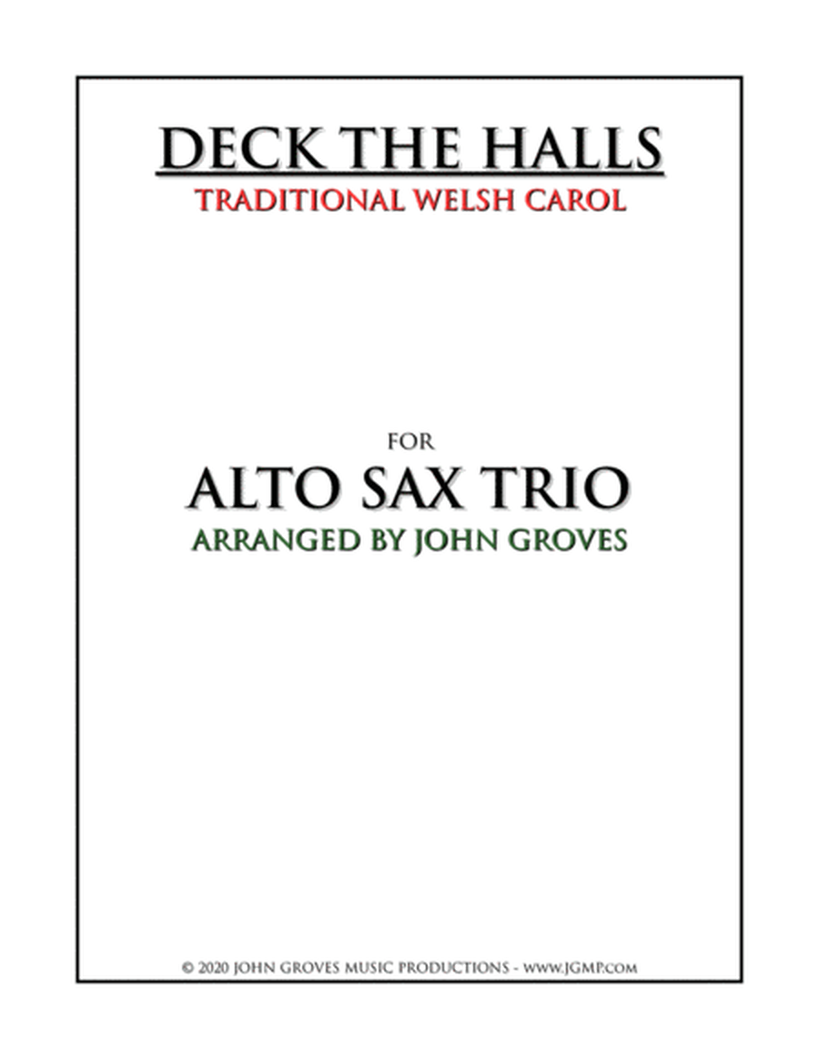 Deck The Halls - Alto Sax Trio image number null