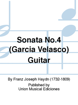 Book cover for Sonata No.4 (Garcia Velasco) Guitar