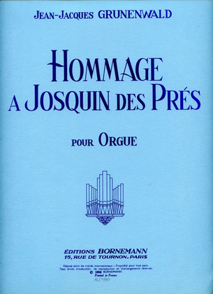 Book cover for Hommage A Josquin Des Pres (organ)
