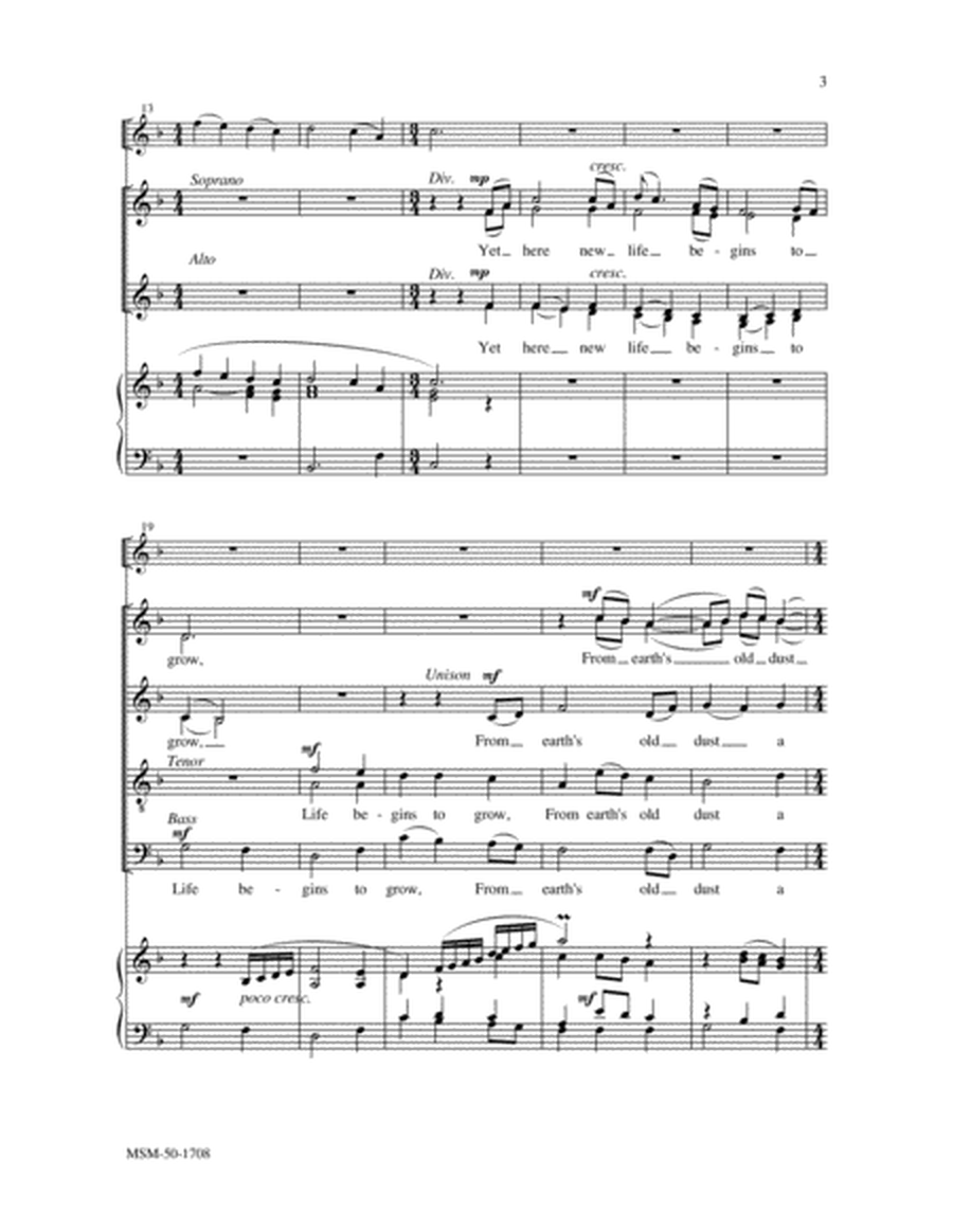 The Hills Are Bare at Bethlehem (Choral Score)